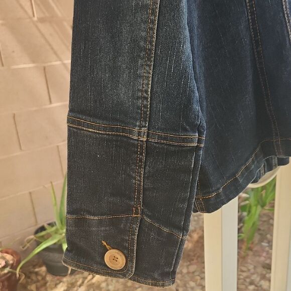 Blue Denim Jacket By Tulle Plus, Womens Size 1X - Picture 6 of 7